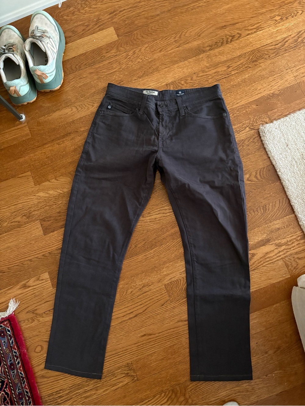 Ag Adriano Goldschmied Men's Straight Jeans in Dark Charcoal